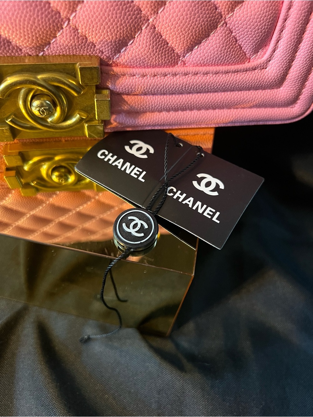 CHANEL Pink Quilted Boy Bag with Gold Hardware - Picture 2 of 16